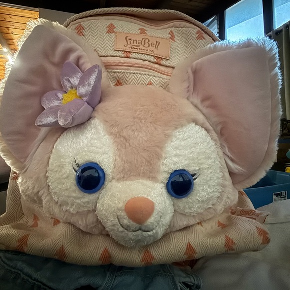 Pink Backpack with Plush Animal Face